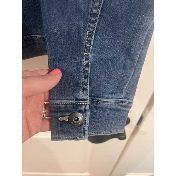 Wrangler Authentics Women's Stretch Denim Jacket, Blue, X-Large - Picture 9 of 9